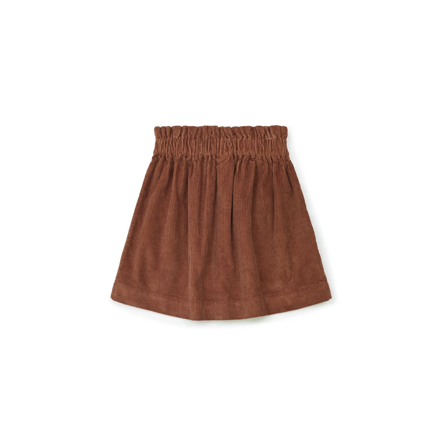女童焦糖色丝绒短裙