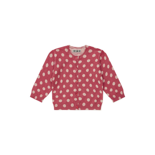 女婴红色圆点开衫