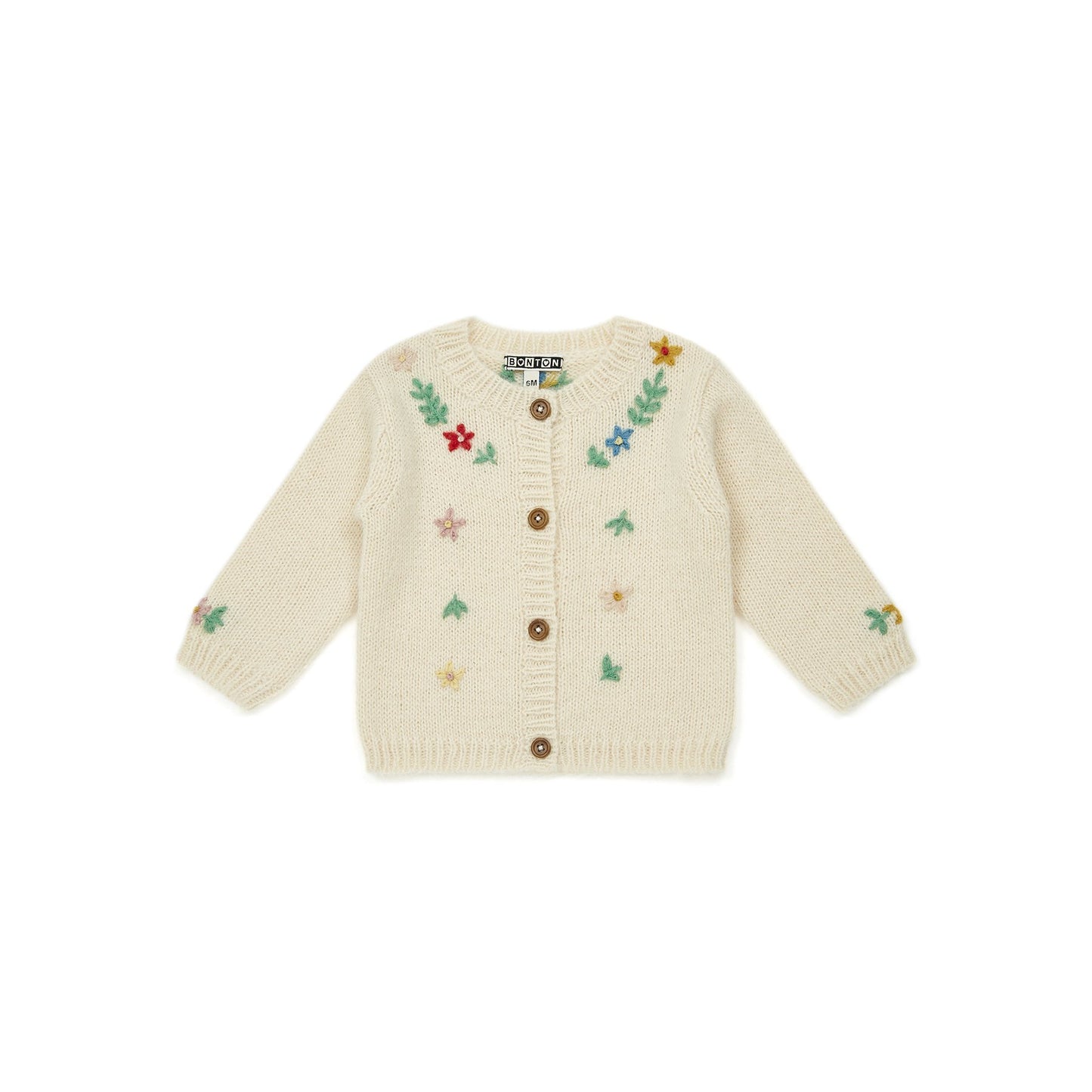 女婴白色刺绣开衫