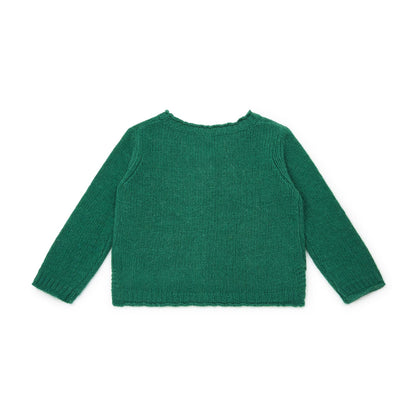 女童绿色羊毛开衫