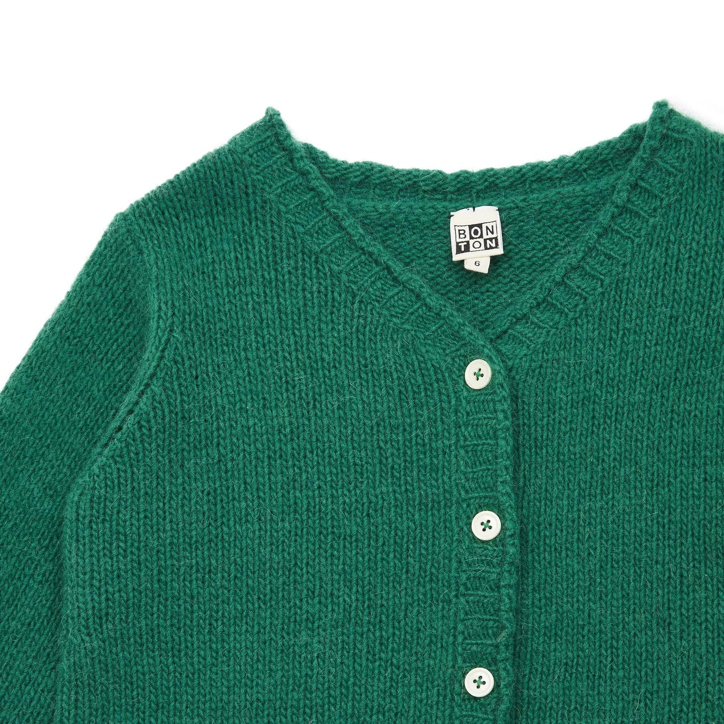 女童绿色羊毛开衫