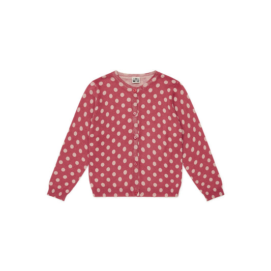 女童红色圆点开衫