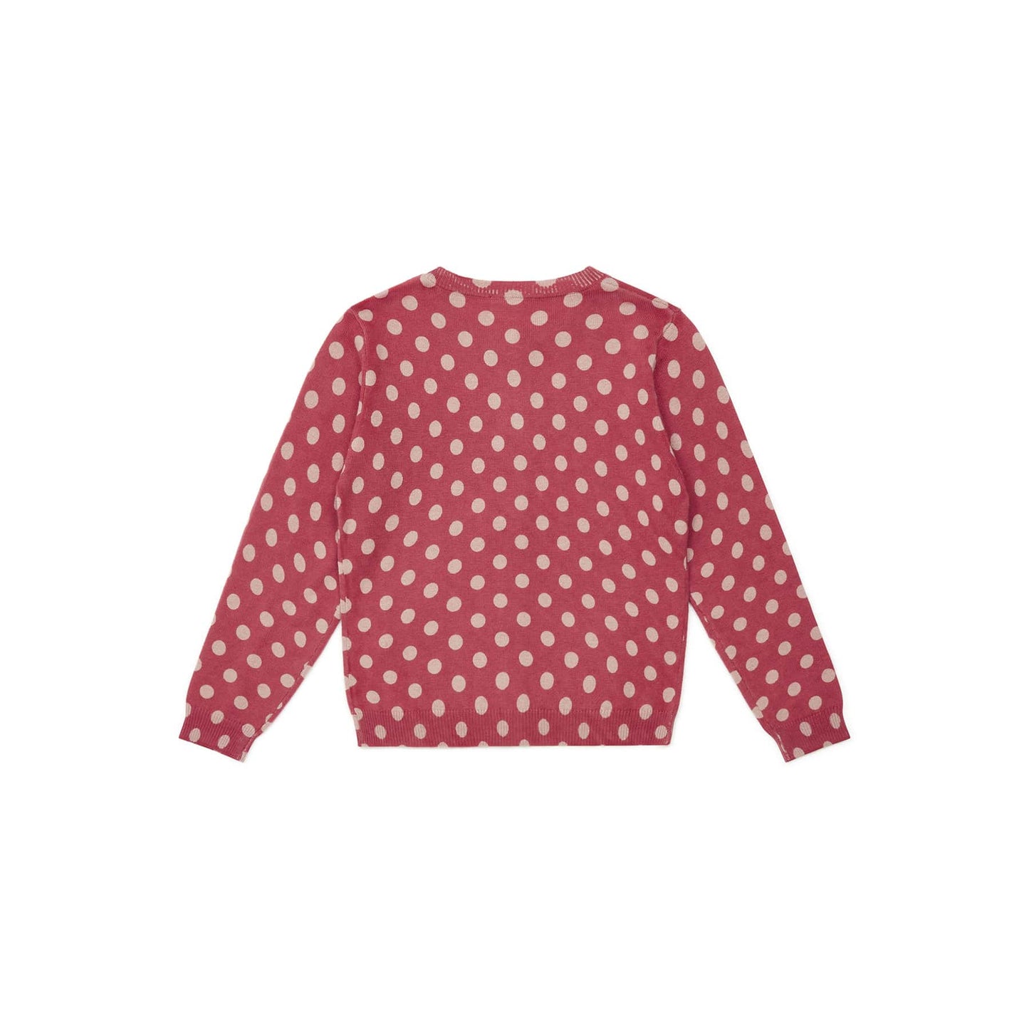 女童红色圆点开衫