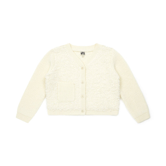 女童白色羊毛开衫