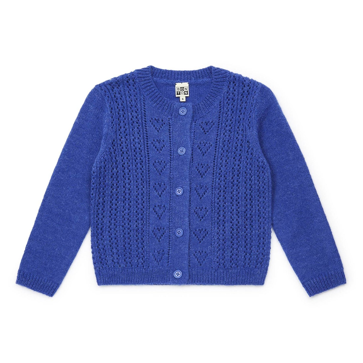 男童蓝色针织开衫