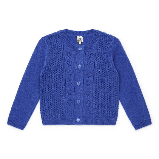 男童蓝色针织开衫
