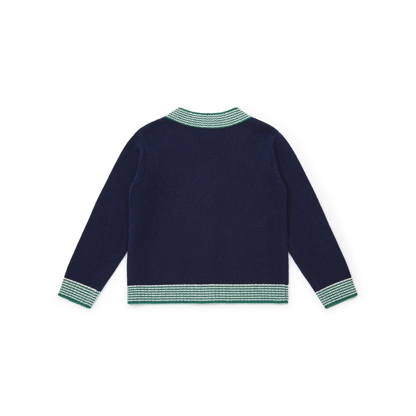 男童蓝色针织开衫