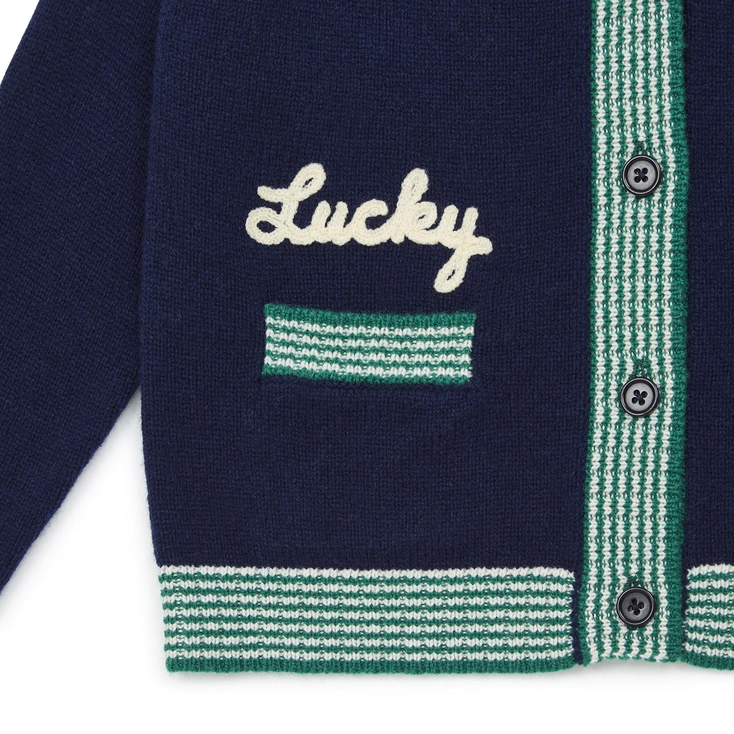 男童蓝色针织开衫