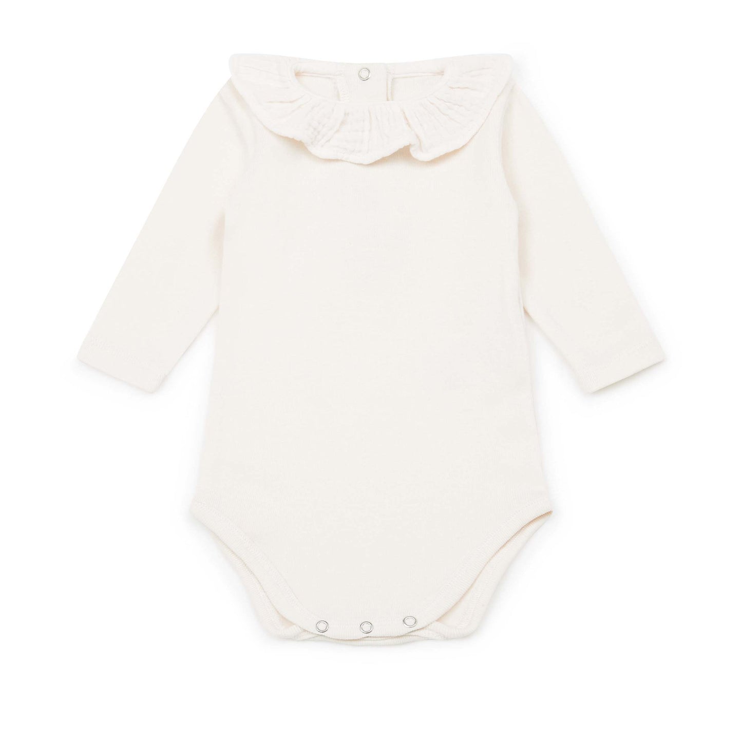 女婴浅粉色棉连体衣