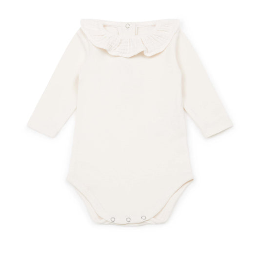 女婴浅粉色棉连体衣