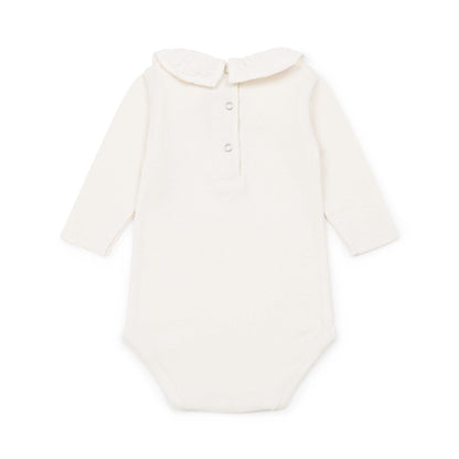 女婴浅粉色棉连体衣