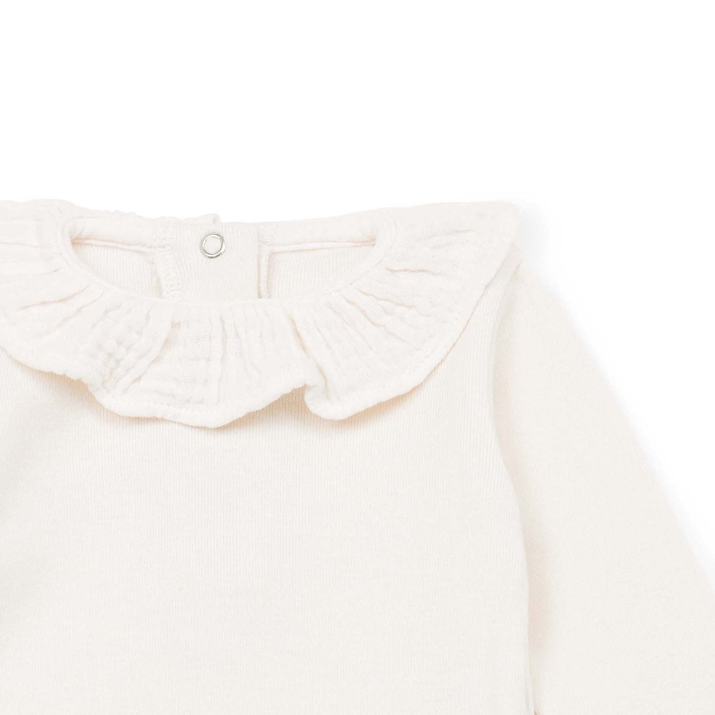 女婴浅粉色棉连体衣