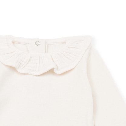 女婴浅粉色棉连体衣