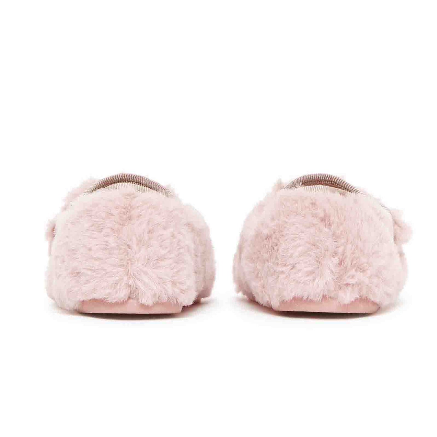 女童粉色搭扣毛毛鞋