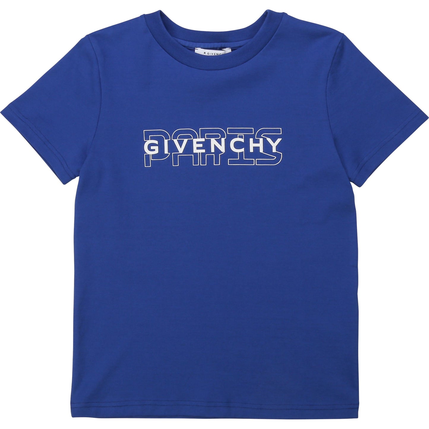 Boys Blue Logo Cotton T-Shirt