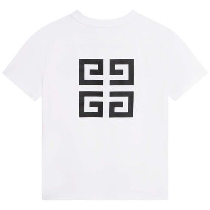 男童白色Logo棉T恤