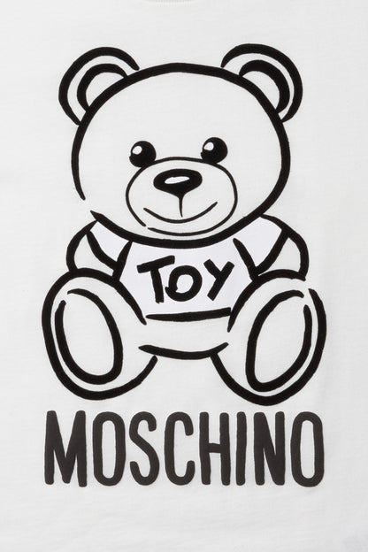 Boys & Girls White Toy Cotton T-shirt