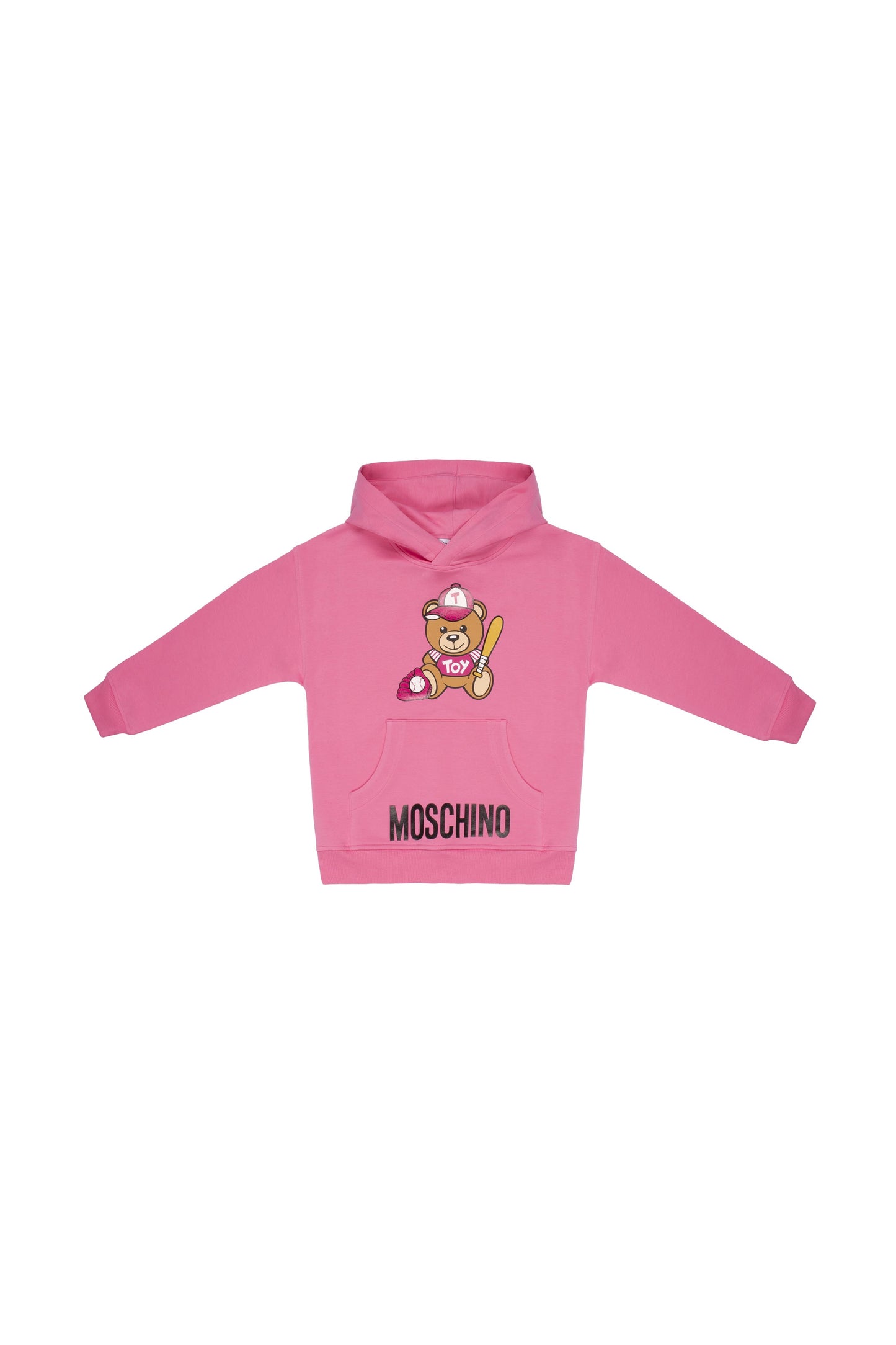 Girls Dark Pink Hooded Cotton Sweatshirt