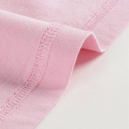 Girls Pink Languages Cotton Top