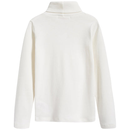 Girls White Turtleneck