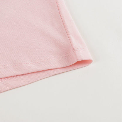 Baby Boys & Girls Pink Print Cotton Long Sleeves T-Shirt