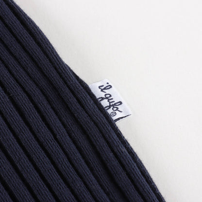 女童蓝色棉高领衫