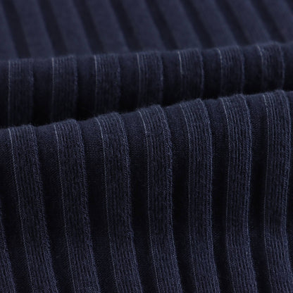 女童蓝色棉高领衫