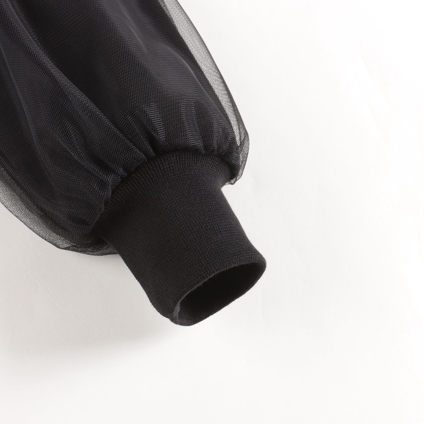 女童黑色Logo棉卫衣