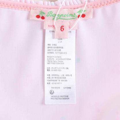 女童粉色碎花泳衣