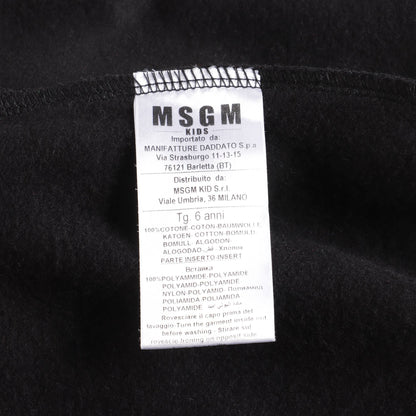 女童黑色Logo棉卫衣