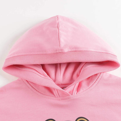 女童粉色Logo棉卫衣
