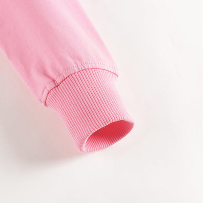 女童粉色Logo棉卫衣
