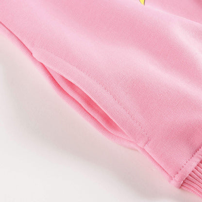 女童粉色Logo棉卫衣