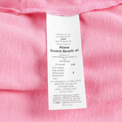 女童粉色Logo棉卫衣