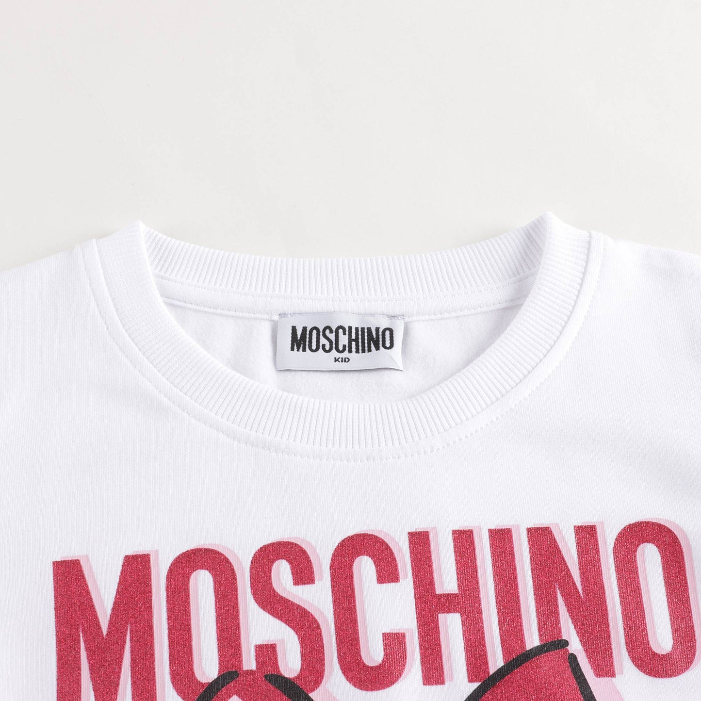 女童白色Logo棉T恤