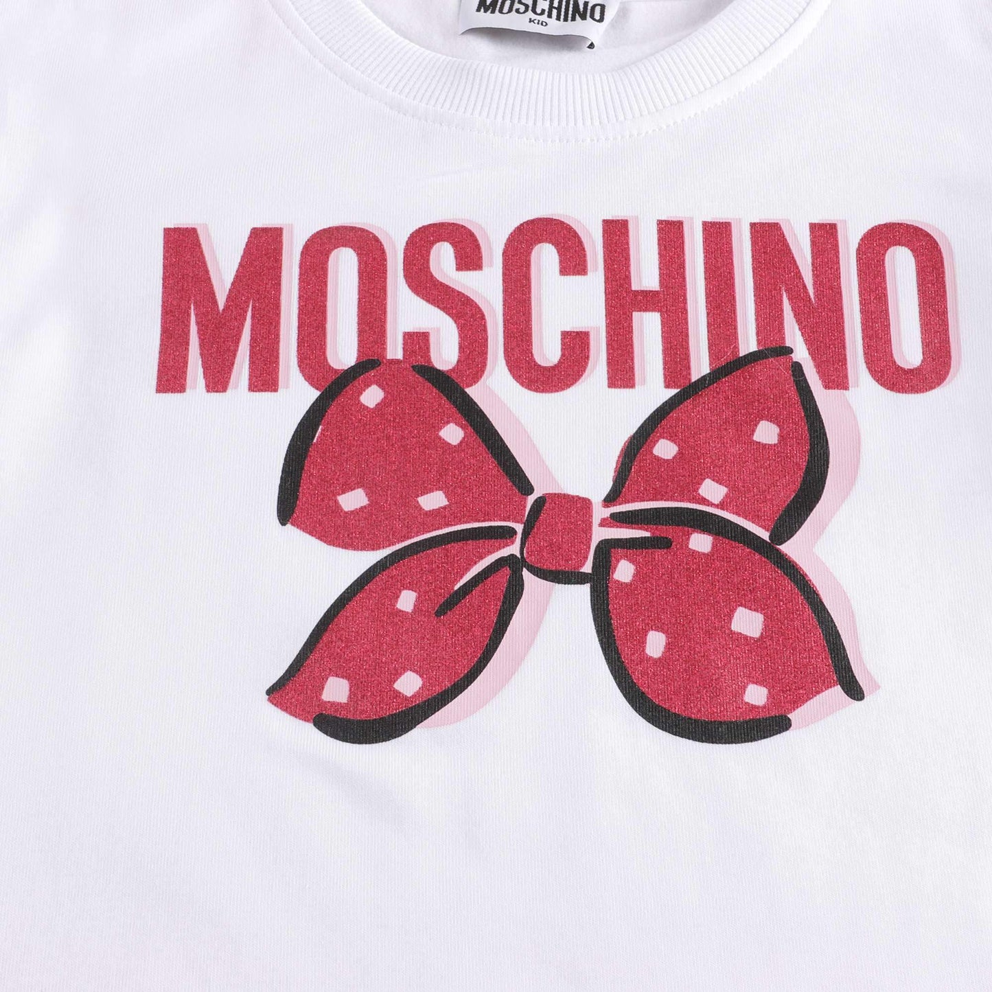 女童白色Logo棉T恤