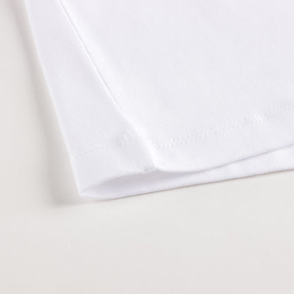 女童白色Logo棉T恤