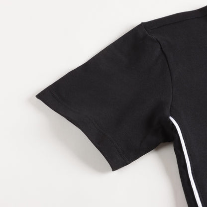 女童黑色Logo棉T恤