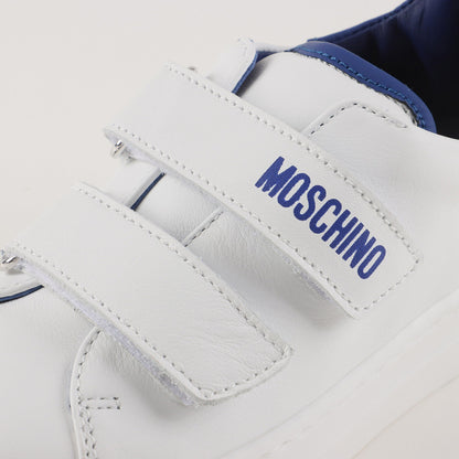 男童白色Logo板鞋