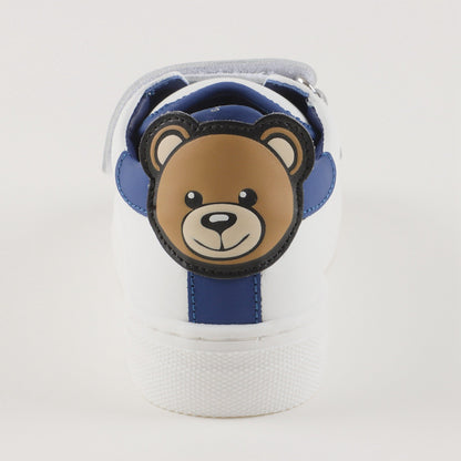 男童白色Logo板鞋