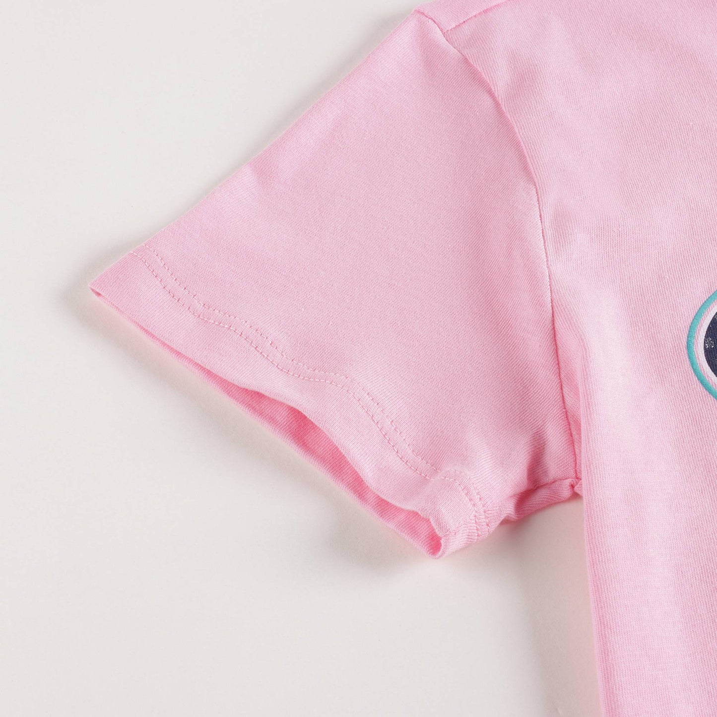 女童粉色Logo棉T恤