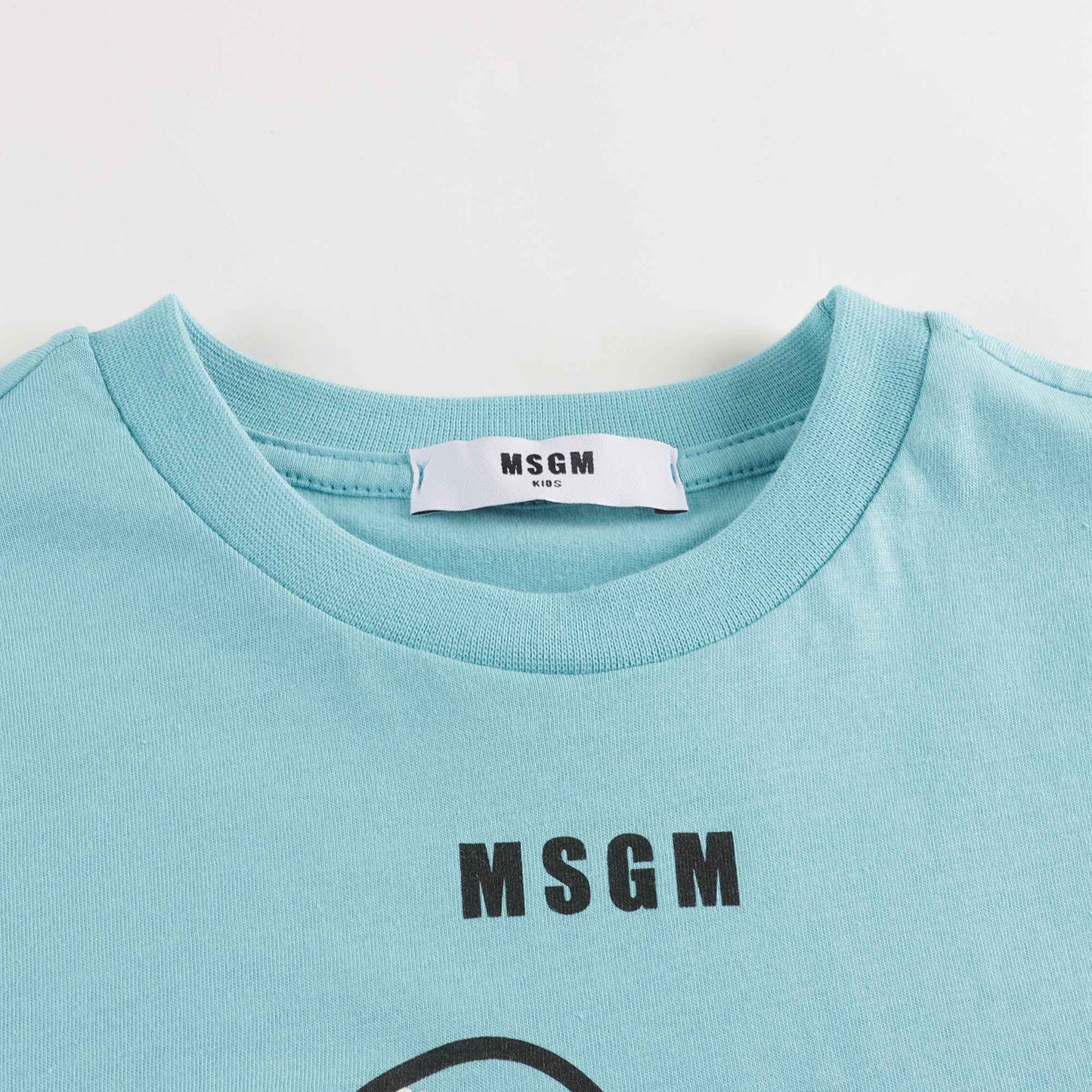 女童蓝色Logo棉T恤