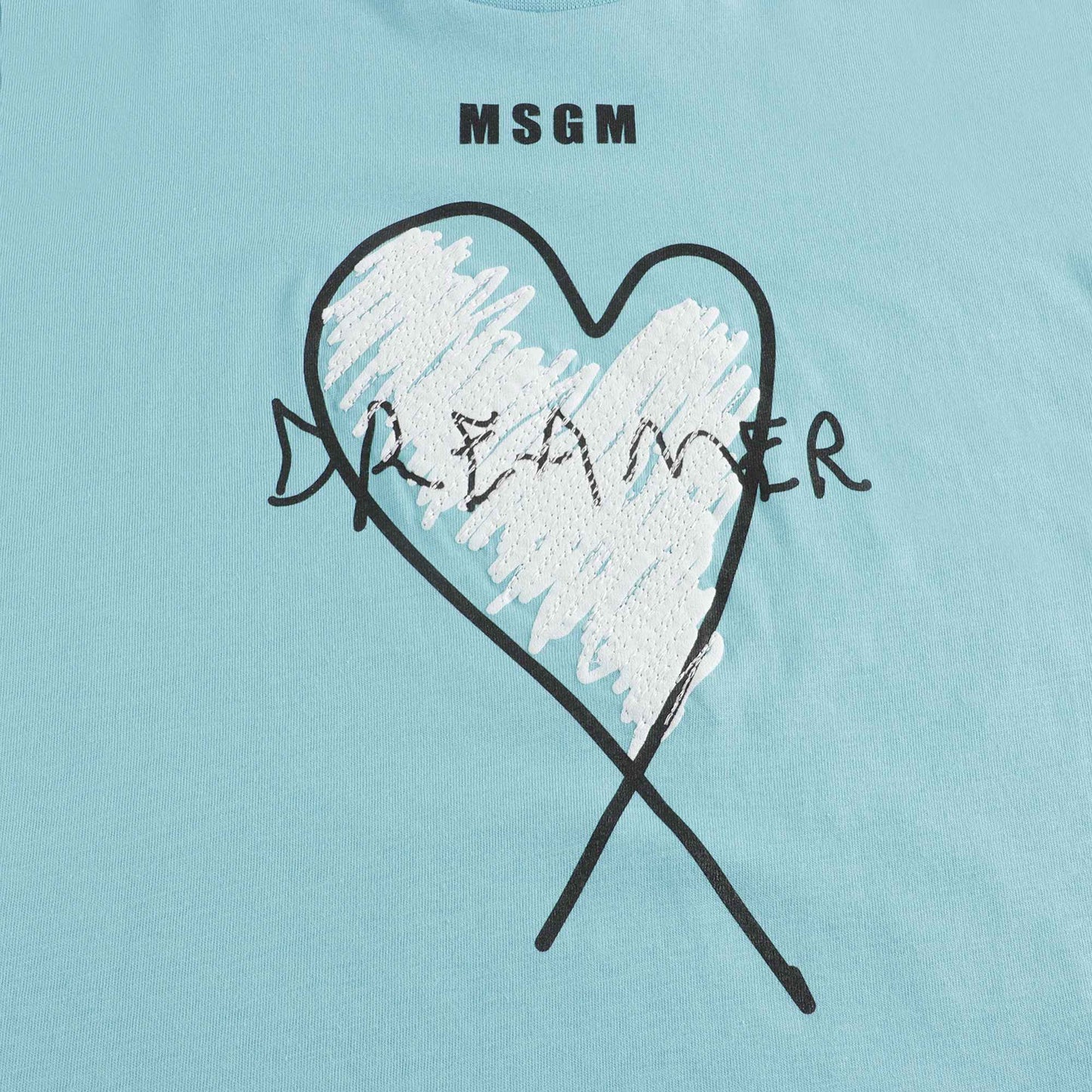 女童蓝色Logo棉T恤