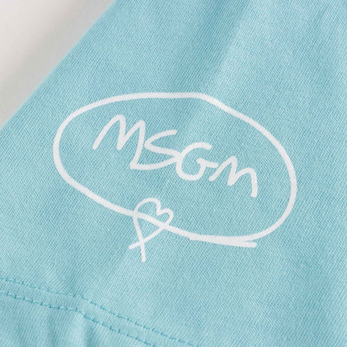 女童蓝色Logo棉T恤