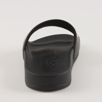 儿童黑色Logo拖鞋