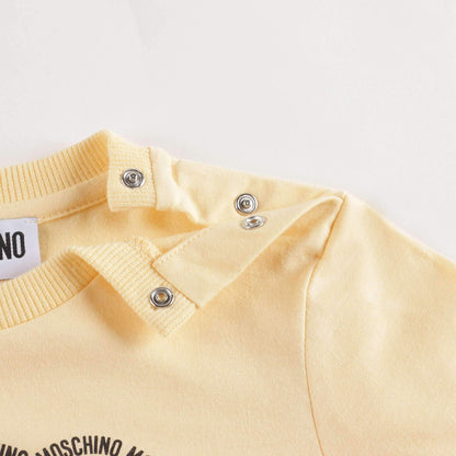 婴儿黄色Logo棉T恤