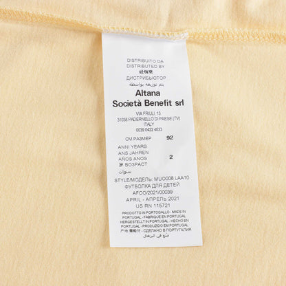 婴儿黄色Logo棉T恤