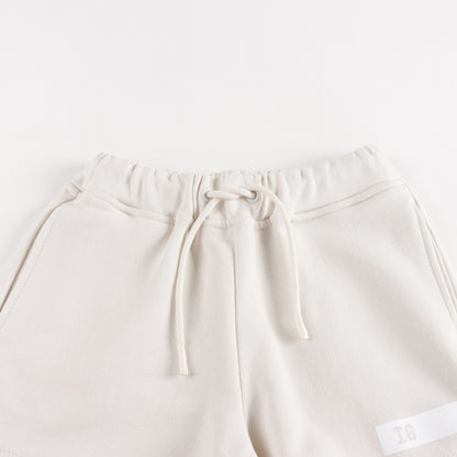 Girls White Cotton Shorts