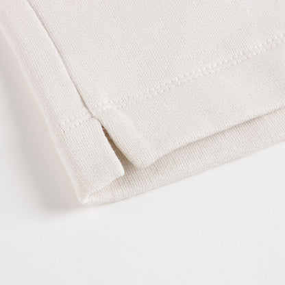 Girls White Cotton Shorts