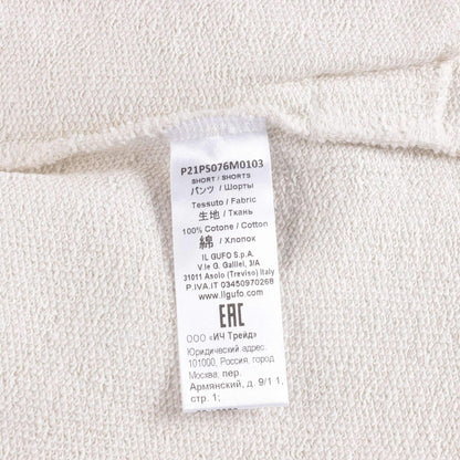 Girls White Cotton Shorts